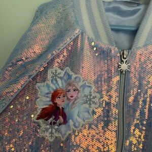 Frozen sequins zip jacket size 9/10